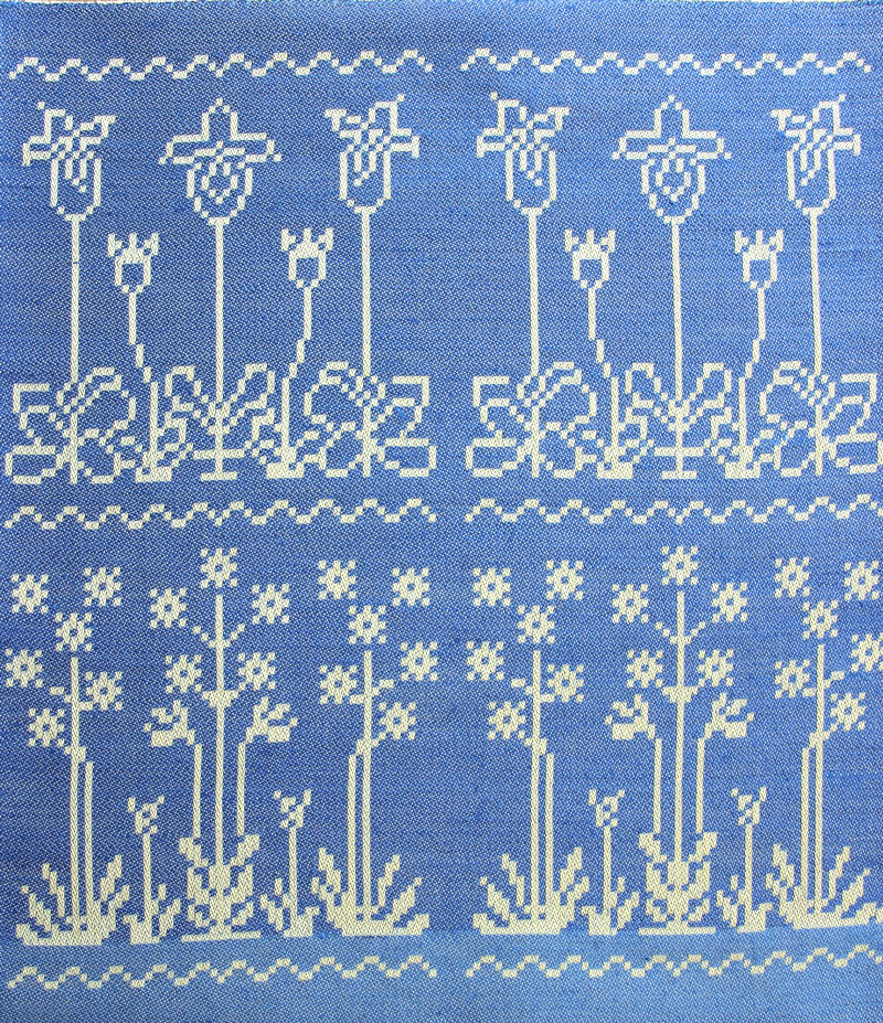 Tischdecke. Muster: Herzblatt & Nördliche Alpennelke.